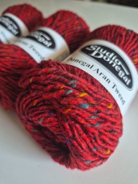 ARAN TWEED 4866 - płomienna czerwień